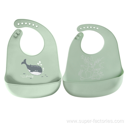 Food Grade Waterproof Silicone Bibs for Baby Bibs